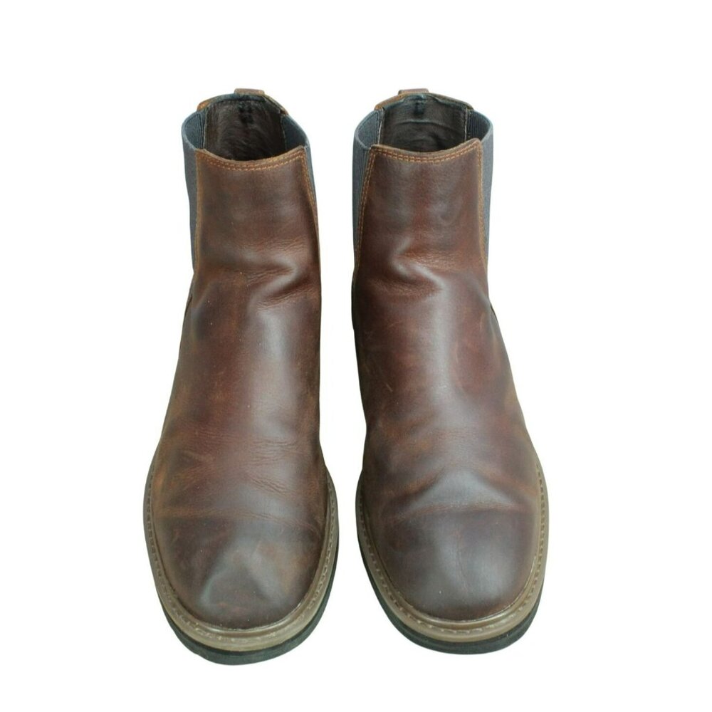 LL Bean Portland Brown Leather Lightweight Vibram Sole Chelsea Boots Size 12 M - Picture 5 of 9